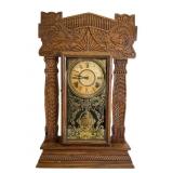 Ingraham pressed oak gingerbread clock