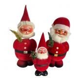 Three West German Santa Candy Containers