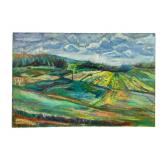 Oil on Canvas Rural Farmland Landscape