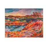 Vibrant Farm Landscape, Attr. to Frith