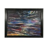 Charles Frith Oil on Canvas Nocturne Seascape