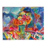 Charles Frith Colorful Floral Still Life