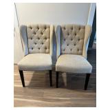 Upholstered Studded Back Chairs