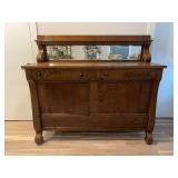 Book Sideboard with Mirror Gallery Top