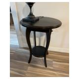 28 Inch Mahogany Lamp Table, 19.5 Inch Top