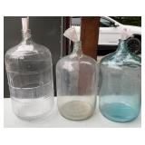 3 Large Glass Water Jugs