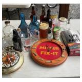 Collection of Bar Ware & Clocks