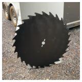 36 Inch Painted Wood Blade with Tooth Wear