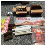 Empty Beer Bottles & Beer Posters Lot