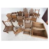 Large Lot Wooden doll furniture