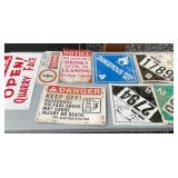 Industrial & Warning Signs Lot