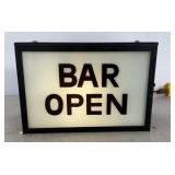 Bar Open Lighted Sign