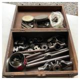 Tap & die set in wooden box