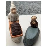 2 Plaster Figures
