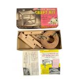 1966 Savin Crafts Footstool Craft Kit in Box