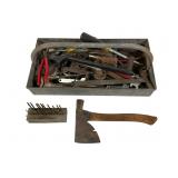 Vintage Hand Tools in Metal Box