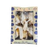 6 Shiny Brite Glass Pinecone Ornaments