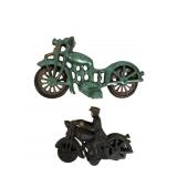Cast Iron Motorcycle Toys, 2 Sizes