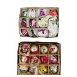 22 Mercury Glass Glitter Christmas Ornaments