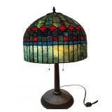 Stained Glass Table Lamp, 24 Inches Tall