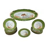 13 pc Limoges T. Haviland Porcelain Fish Set