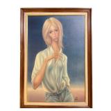 "On the Beach" by Margaret Keane, 27.25 x 38"