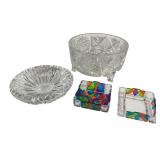 Waterford Crystal Ashtray & Art Glass Trays