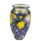 David Lotton? Art Glass Clematis Vase Signed