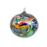 7 Inch Multicolor Hand-Blown Glass Ornament