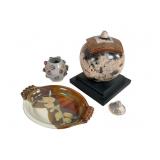 Raku Pottery, Cornelius Dish & Pique Fleur