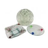 3 Artisan & Recycled Glass Platters