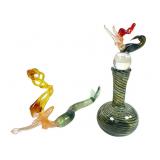 Handblown Signed Mermaid Perfume Bottle & Fig