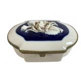 Regal Bone China Trinket Box with Rose