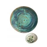 Salt Marsh Pottery Bowl & 13.75" Swirl Plate