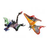 Hand Blown Dragon & Butterfly Art Glass