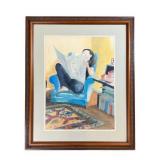 Le Scogs Ross Rainey Watercolor, Woman in Arm