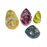 Four Art Glass Paperweights Incl. Selkirk & O