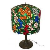 Stained Glass Table Lamp, 29 Inches Tall