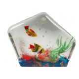 Murano glass aquarium sculpture signed