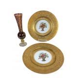 2 Royal Bavarian Plates & Vase