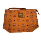 MCM Visetos Monogram Clutch Bag, Cognac