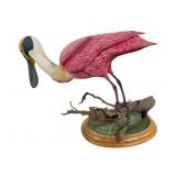 Hand-Carved Roseate Spoonbill Sculpture, 1996