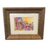 Charles Frith Abstract Watercolor, Signed