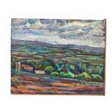 Charles Frith Oil on Canvas, Farm Landscape