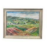 Charles Frith Oil on Canvas Farm Landscape