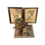 Edgar Enright Handcrafted Diorama + 2 Frames
