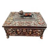 Decorative Box with Lion Motif,