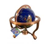 Handcrafted Gemstone Globe with Compass