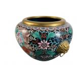 Large Cloisonnï¿½ Enamel Jar with Lion Handles