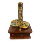 Unique Kaleidoscope, Brass & Wood, 12.5 in.